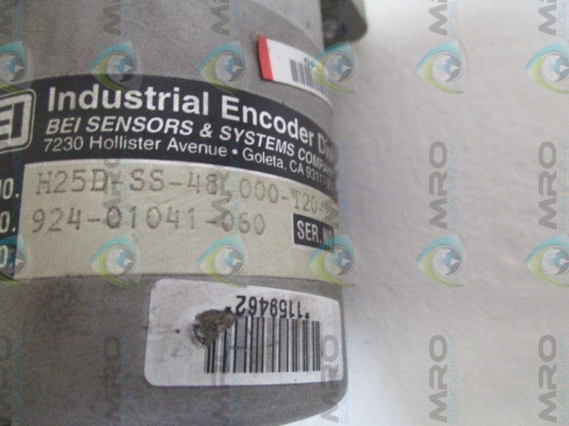 BEI H25D-SS-48,000-T20-ABZC-8830-LED-SM18-S 924-01041-060 ENCODER UNMP