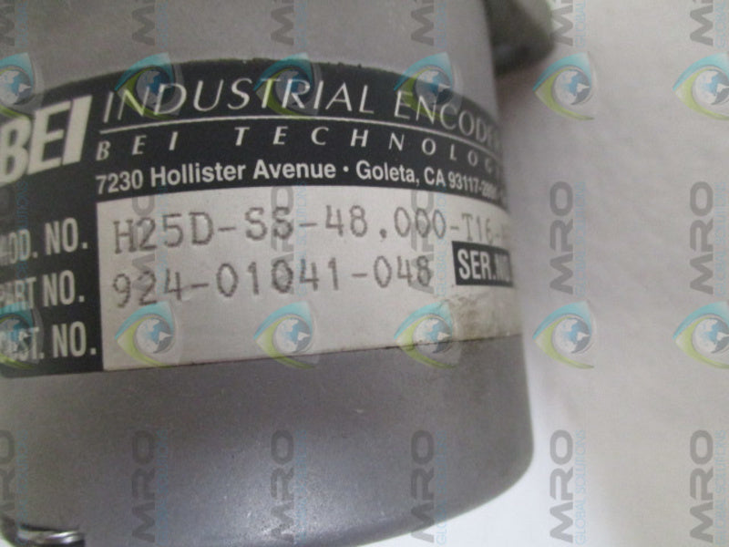 BEI H25D-SS-48,000-T16-ABZC-7272-SM18 924-01041-048 ENCODER UNMP