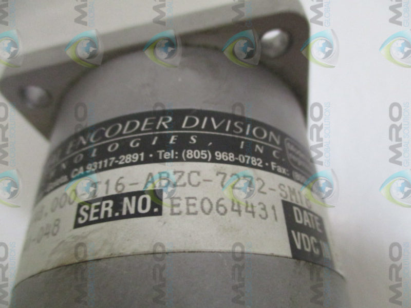 BEI H25D-SS-48,000-T16-ABZC-7272-SM18 924-01041-048 ENCODER UNMP
