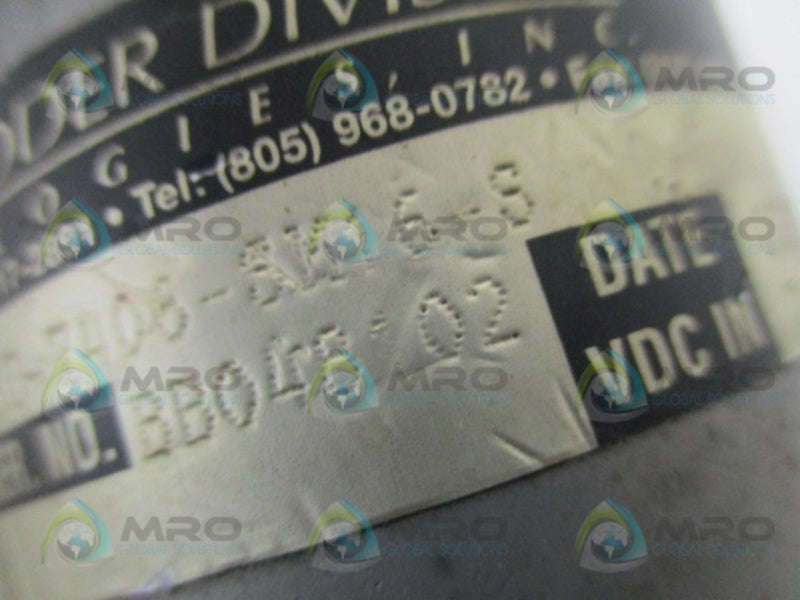 BEI H25E-F1-SS-100-ABC-7406-SM16-S 924-01002-5528 ENCODER UNMP