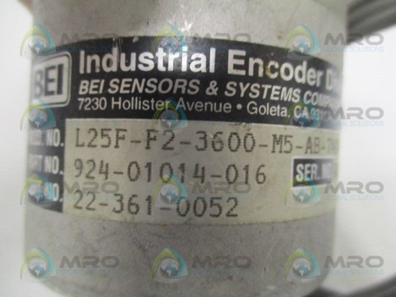 BEI L25F-F2-3600-M5-AB-7404-LED-EC38-S 924-01014-016 ENCODER NSNP