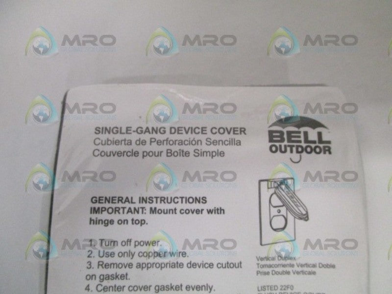 BELL OUTDOOR 5146-0 SINGLE GANG DEVICE COVER NSMP
