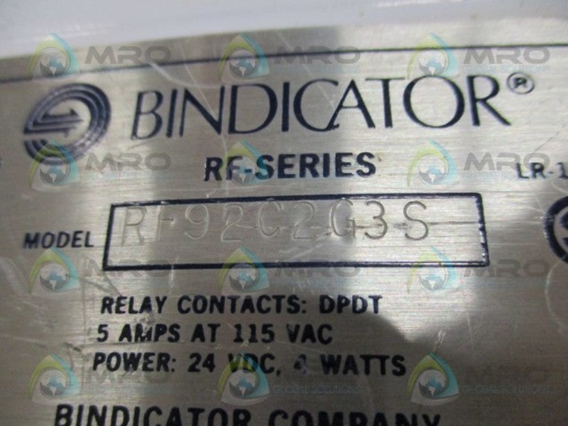 BINDICATOR RF92C2G3S INDICATOR UNMP