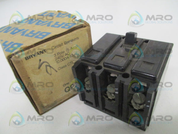 BRYANT QP3015 CIRCUIT BREAKER 15A 3P NSMP
