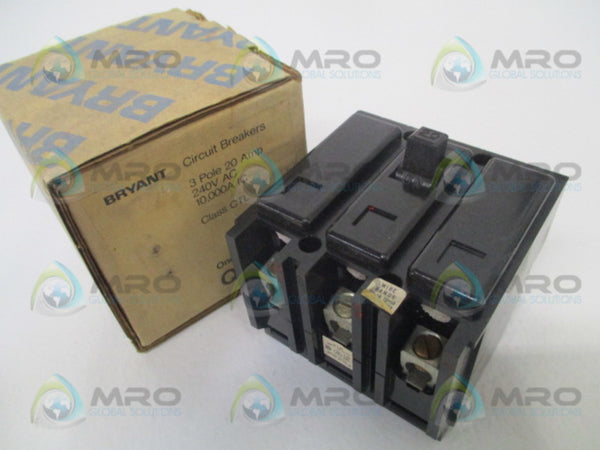 BRYANT QP3020 CIRCUIT BREAKER 20A 3P NSMP