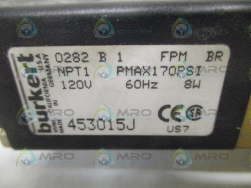 BURKERT 0282B1FPMBR SOLENOID VALVE NSNP