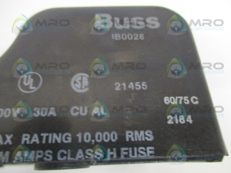 BUSS 1B0026 FUSE HOLDER 600V 30A UNMP