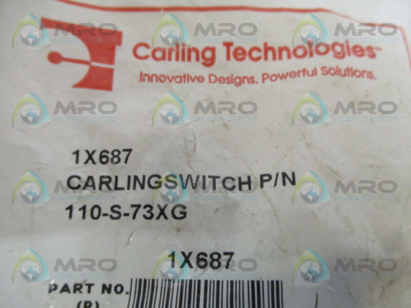 CARLING TECHNOLOGIES 1X687 110-S-73XG TOGGLE SWITCH  NSMP