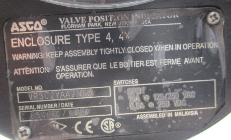 JAMESBURY 815L-11-2235-TT 250VAC 15A UNMP