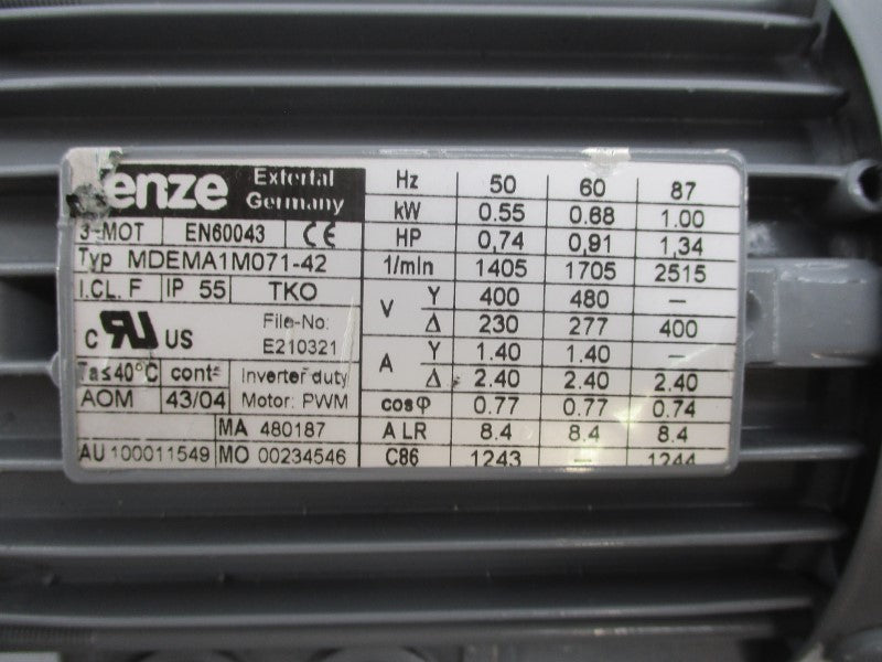 LENZE GST05-2MVBR-071C42 480V 2.40A NSNP