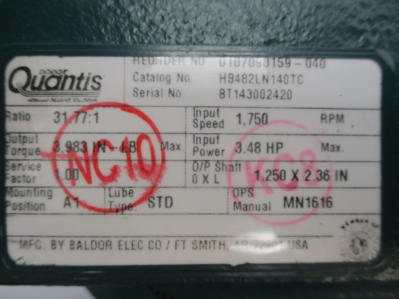 DODGE QUANTIS HB482LN140TC NSNP
