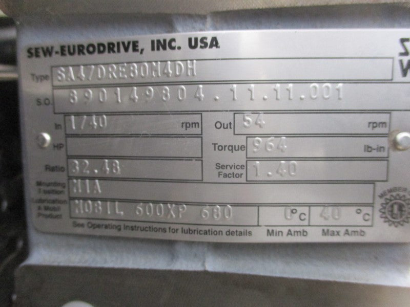 SEW-EURODRIVE DRE80M4DH 460V 2.90A NSNP