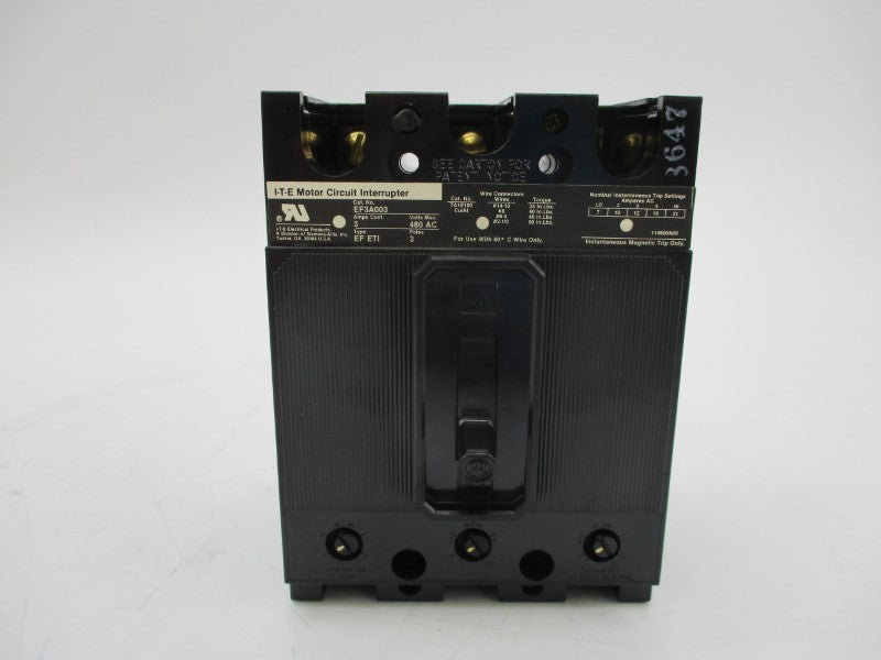 SIEMENS EF3A003 480VAC 3A NSMP