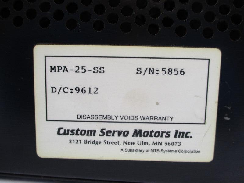 CUSTOM SERVO MOTORS MPA-25-SS UNMP