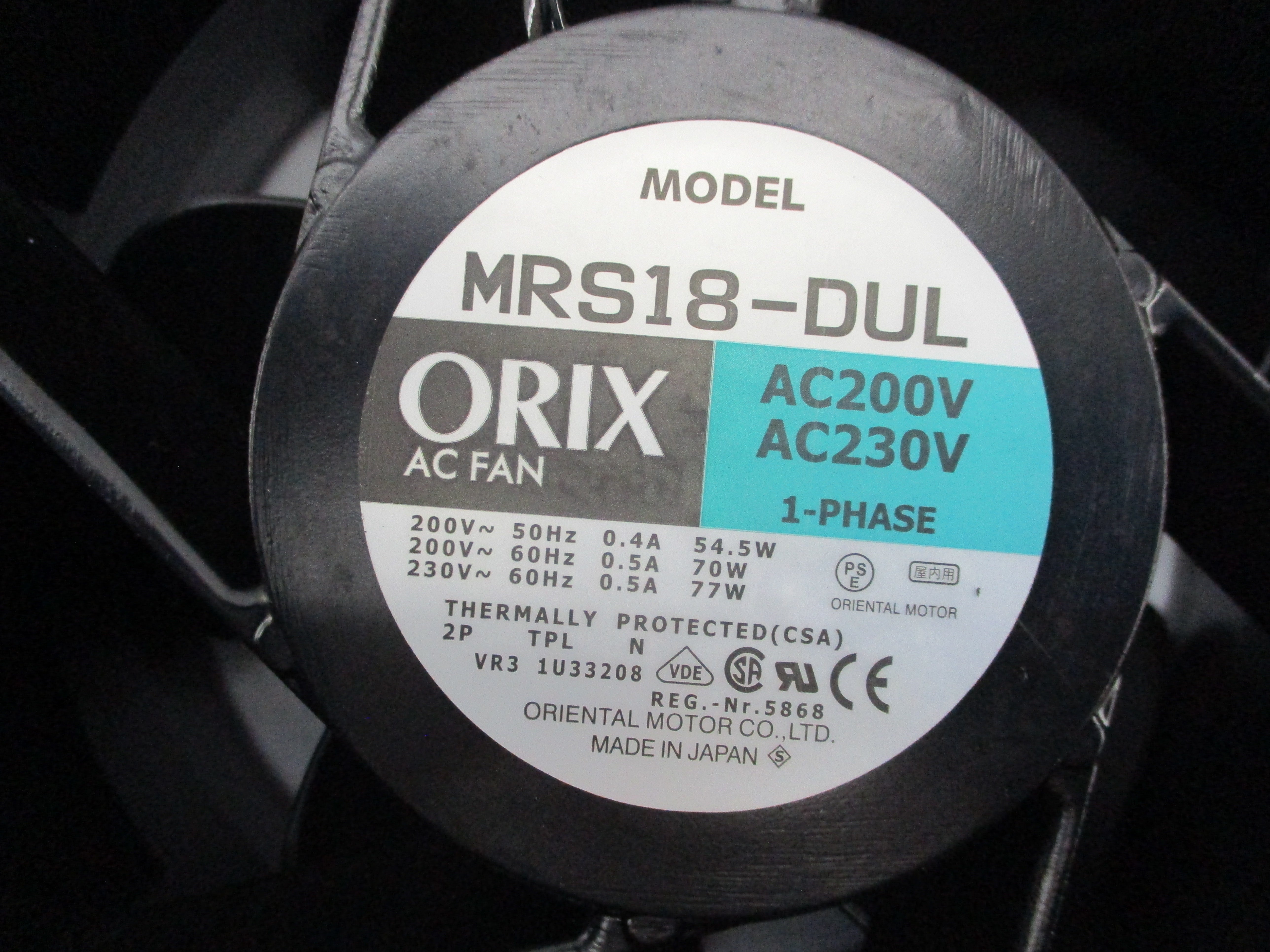 ORIX MRS18-DUL 200-230V 0.5A NSNP