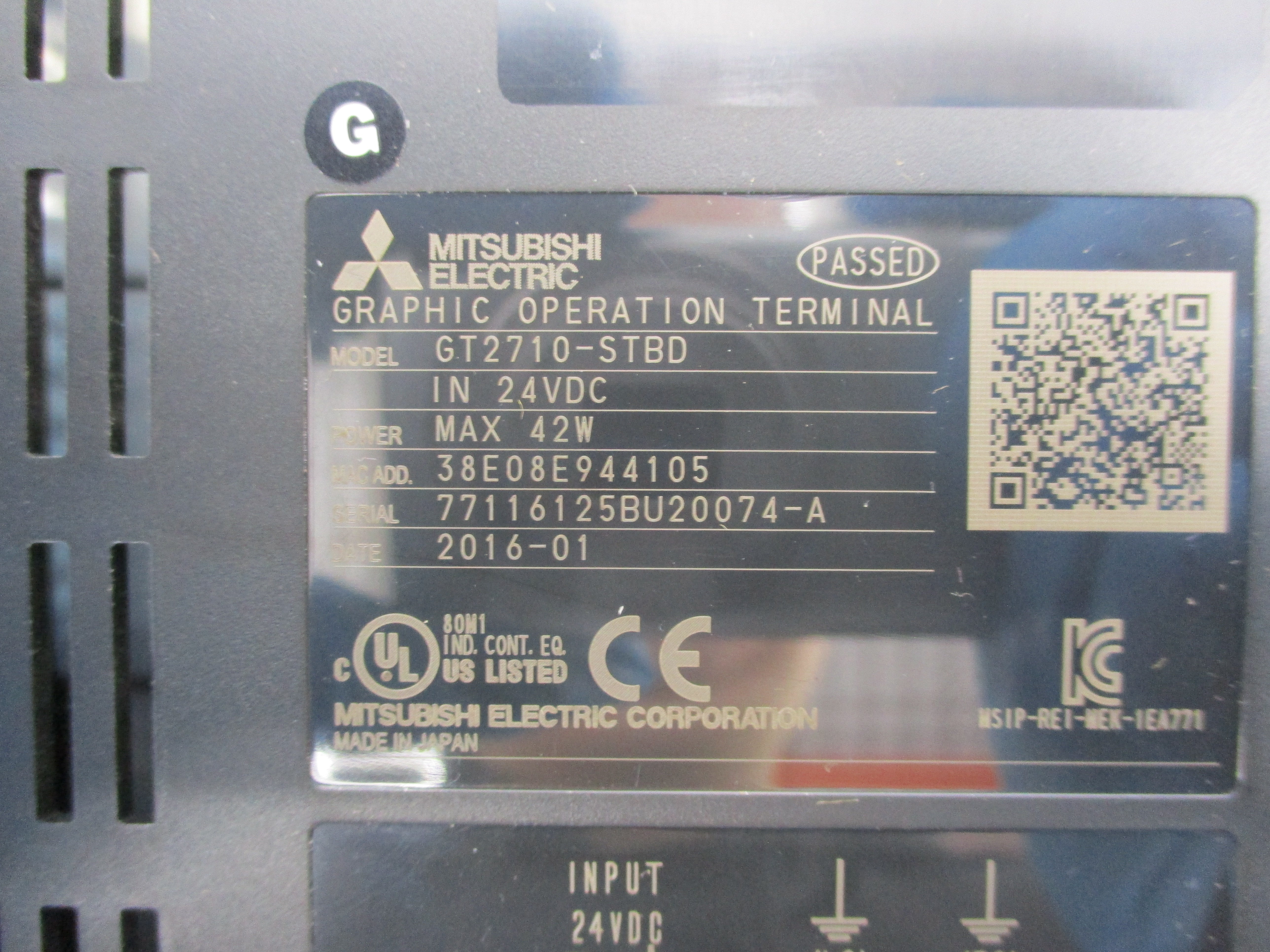 MITSUBISHI ELECTRIC GT2710-STBD 24VDC NSMP