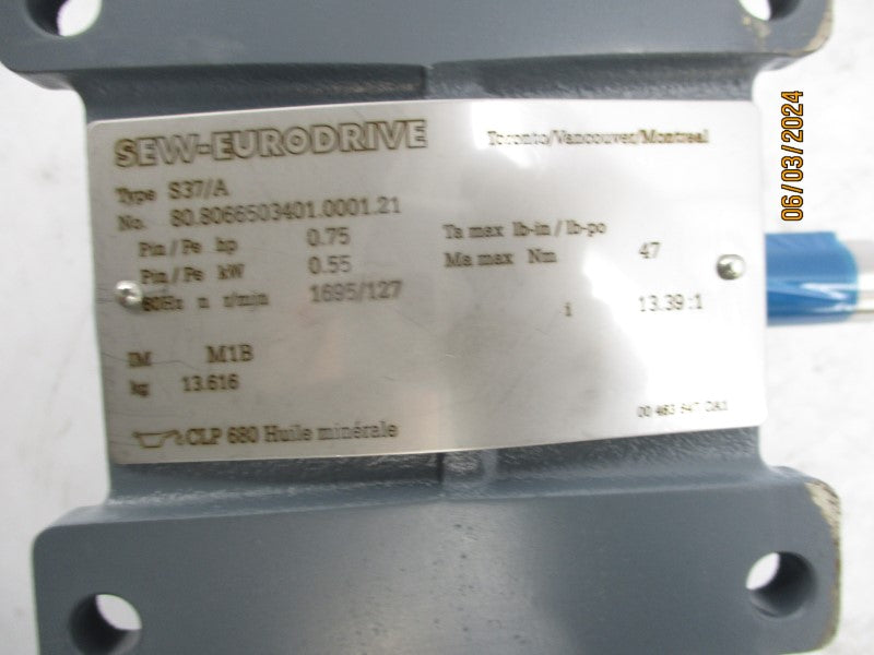 SEW-EURODRIVE 80.8066503401.0001.21 230/460V 2.65/1.33A NSNP