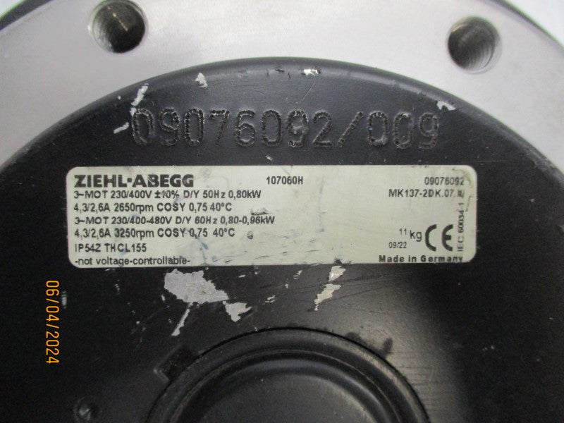 ZIEHL-ABEGG MK137-2DK.07.N 230/400V 6A NSMP