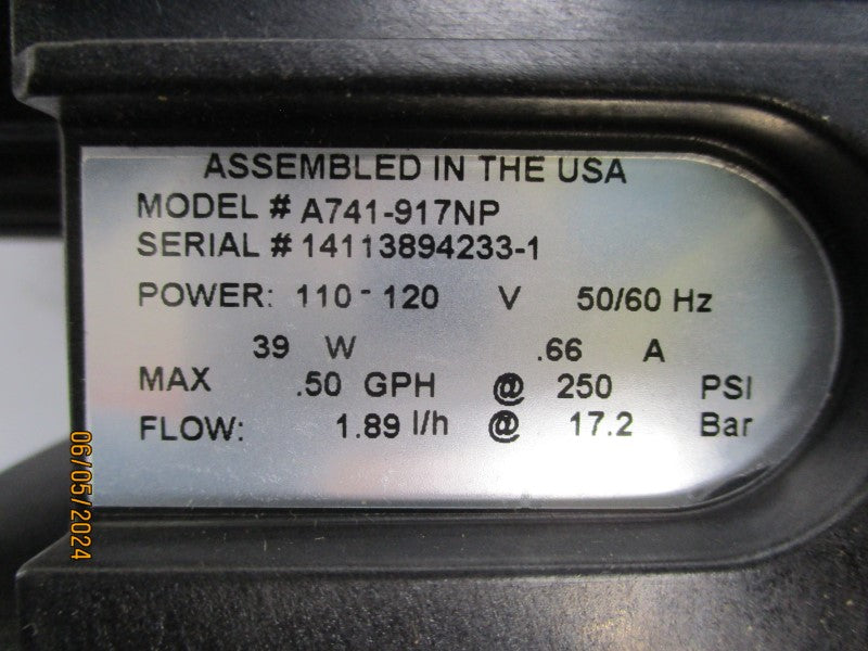 LMI MILTON ROY A741-917NP 110-120V .66A 250PSI NSMP