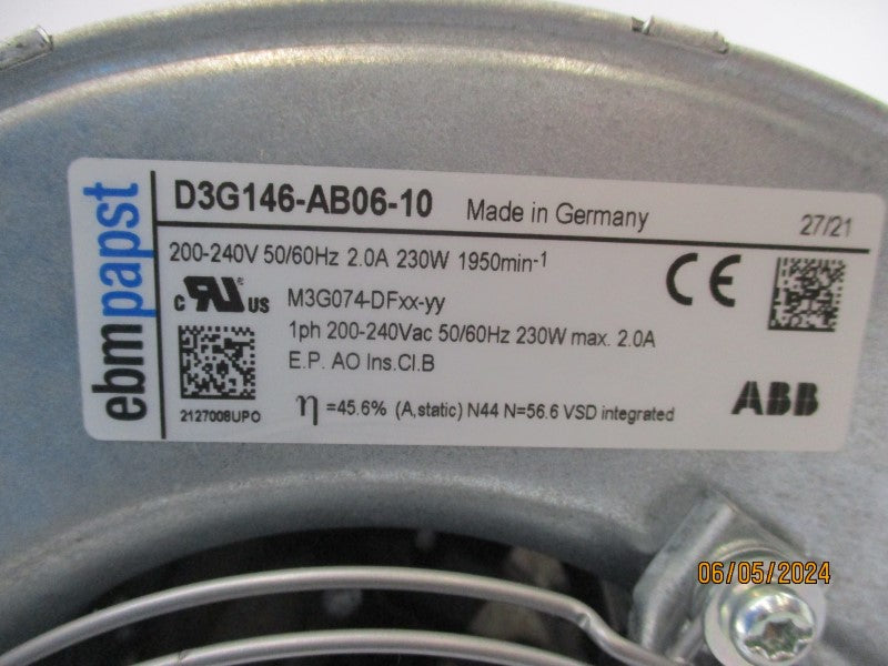 FAN D3G146-AB06-10 200-240VAC 2.0A NSNP