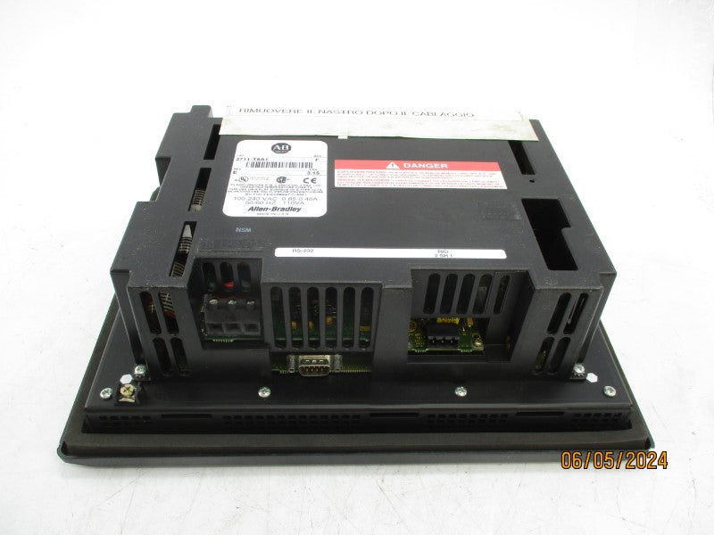 ALLEN BRADLEY 2711-T9A1 SER. F 100-240VAC 0.85-0.46A REV E F/W 3.15 NSNP
