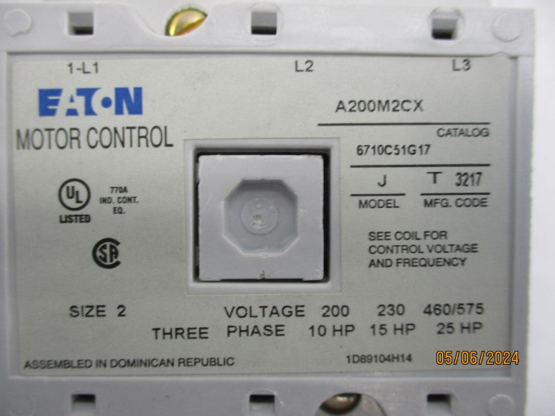 EATON A200M2CX 6710C51G17 440/480V NSMP