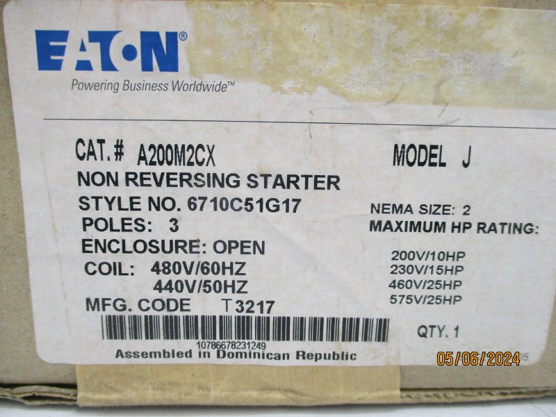 EATON A200M2CX 6710C51G17 440/480V NSMP