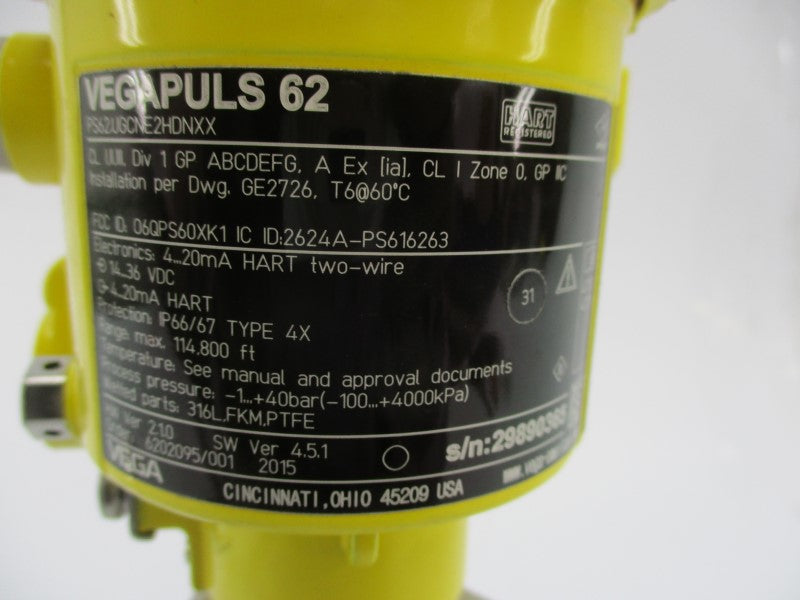VEGA VEGAPULS 62 PS62UGCNE2HDNXX 14-36VDC NSNP