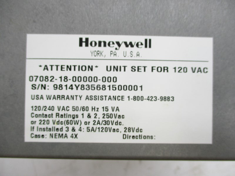 HONEYWELL 07082-18-00000-000 120/240VAC 5A NSMP