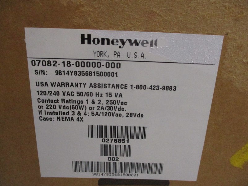 HONEYWELL 07082-18-00000-000 120/240VAC 5A NSMP
