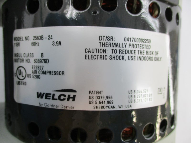 WELCH 2563B-24 115V 3.9A NSNP