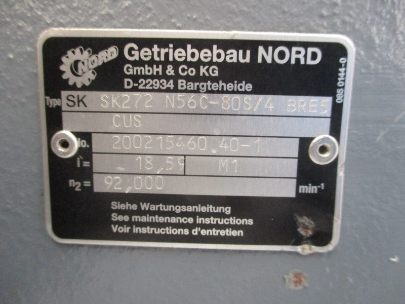 NORD 71L/4CUSBRE5HLBG 230/460VAC 1.90/0.95 NSNP