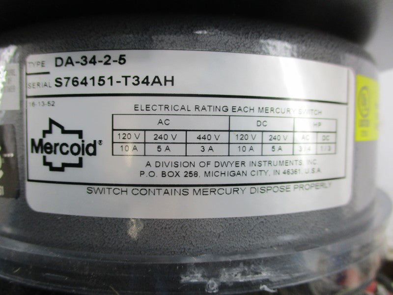 MERCOID DA-34-2-5 440VAC 3A NSMP