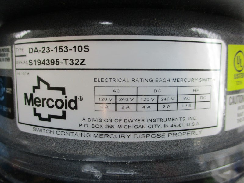 MERCOID DA-23-153-10S 240VAC 2A NSMP