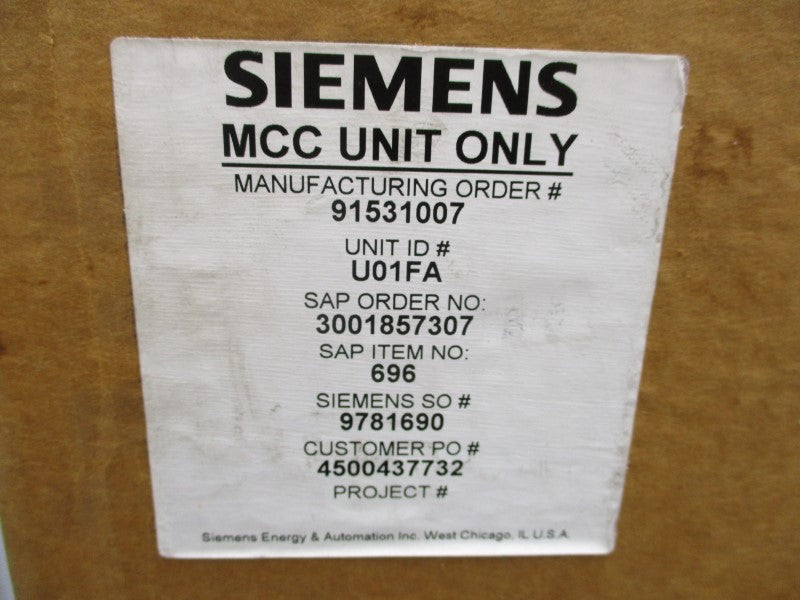 SIEMENS 91531007 U01FA NSMP