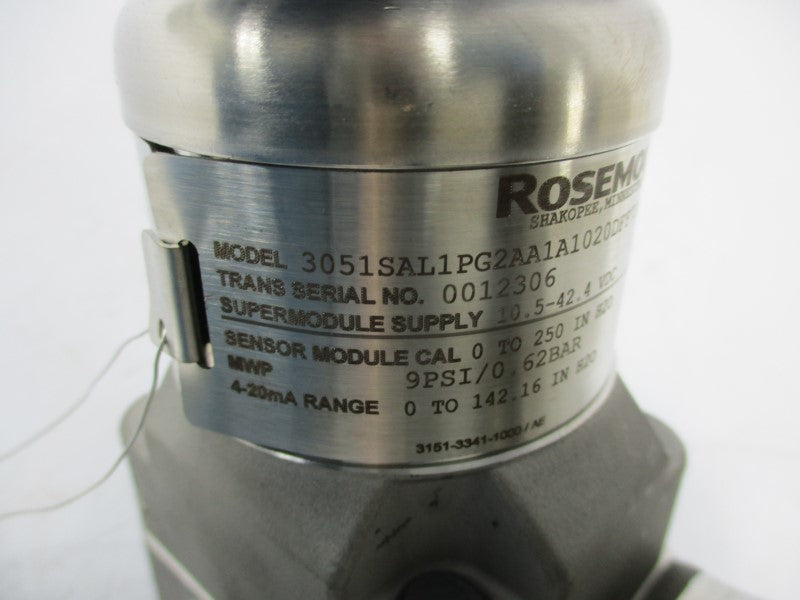 ROSEMOUNT 3051SAL1PG2AA1A1020DFF71DAA1SGSJM5 10.5-42.4VDC 9PSI NSNP