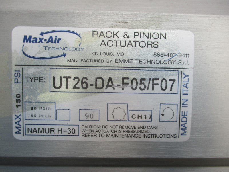 MAX-AIR UT26-DA-F05/F07 150PSI NSNP