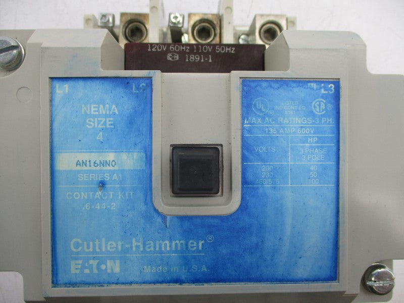 CUTLER HAMMER AN16NN0A SER. A1 110/120V 135A UNMP