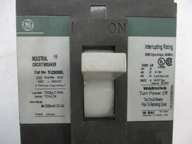 GENERAL ELECTRIC TFJ236200WL 500VDC 200A NSNP