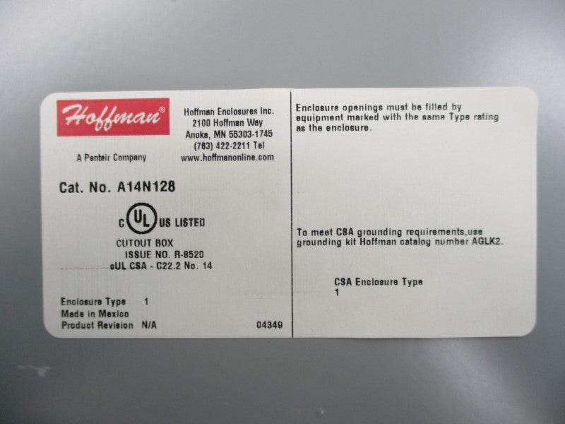 HOFFMAN A14N128 NSNP