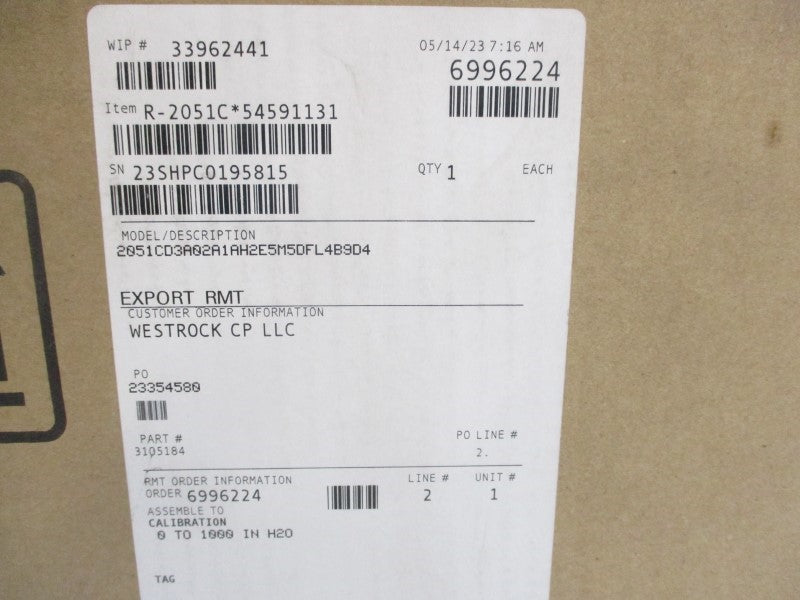 ROSEMOUNT 2051CD3A02A1AH2E5M5DFL4B9D4 10.5-42.4V 3626PSI NSMP