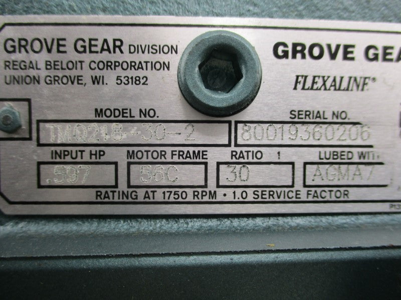 GROVE GEAR TMQ218-30-2 NSNP