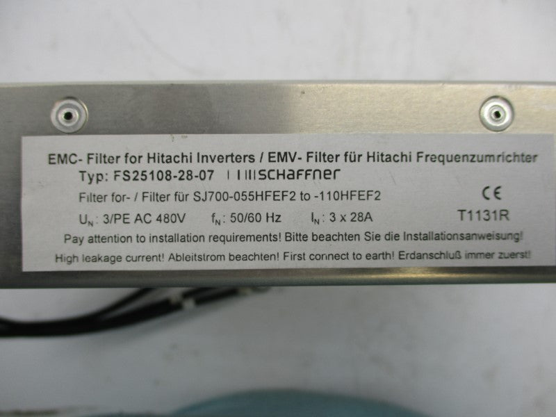 SCHAFFNER FS25108-28-07 480VAC 28A NSNP