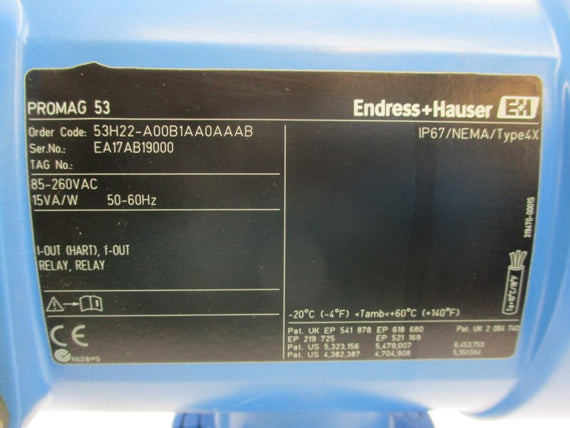 ENDRESS HAUSER 53H22-A00B1AA0AAAB 85-260VAC NSNP