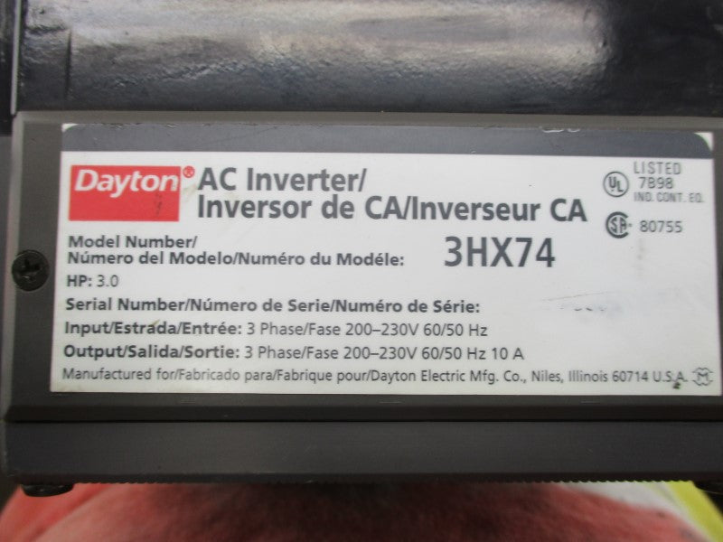 DAYTON 3HX74 200-230V UNMP