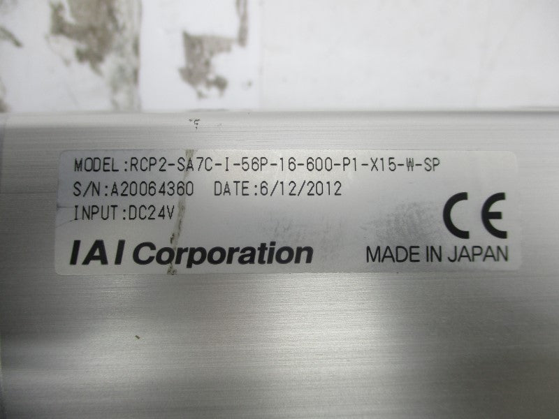 IAI RCP2-SA7C-I-56P-16-600-P1-X15-W-SP 24VDC NSNP