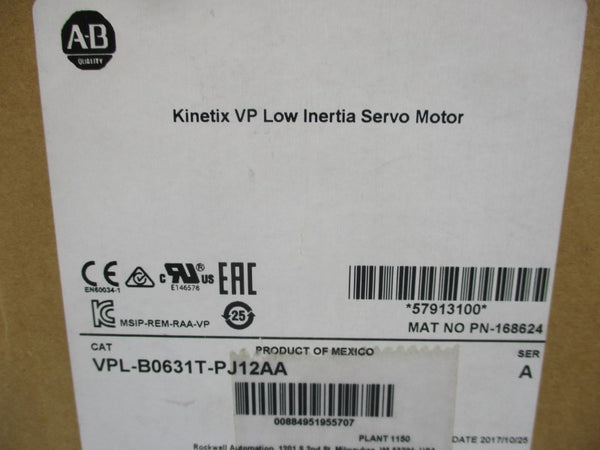 ALLEN BRADLEY VPL-B0631T-PJ12AA SER. A 480V 1.2A NSMP