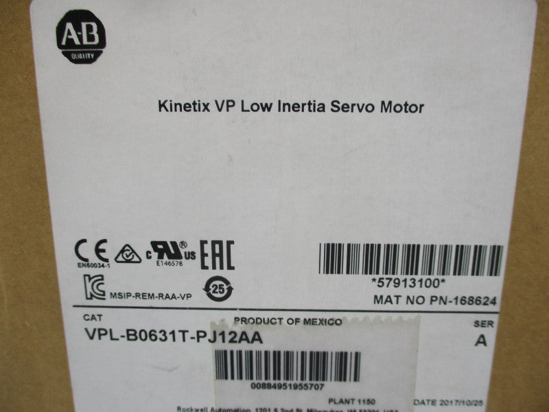 ALLEN BRADLEY VPL-B0631T-PJ12AA SER. A 480V 1.2A NSMP