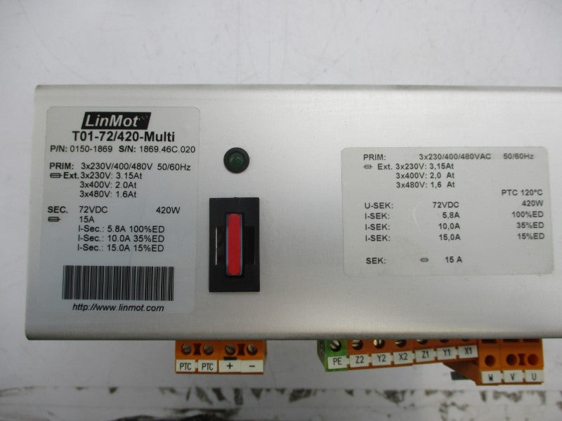 LINMOT T01-72/420 0150-1869 230/480V 3.15A NSMP