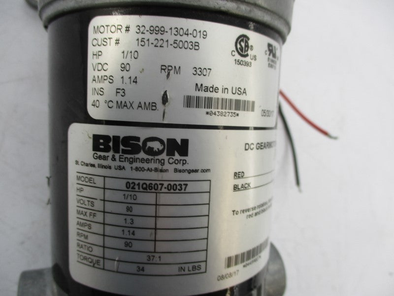 BISON 021Q607-0037 90V 1.14A 37:1 RATIO NSNP